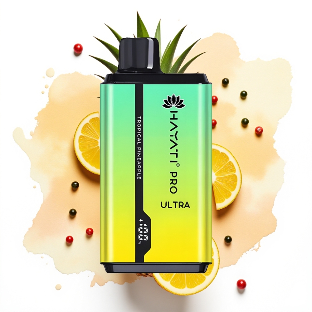 Hayati Pro Ultra 15000 Puffs Tropisk Ananas – 2×12ml, 2% nikotin