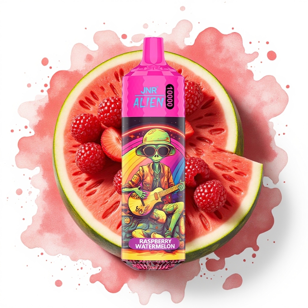 JNR Alien 10000 Puffs Bringebær Vannmelon 20ml 850mAh Type-C RGB