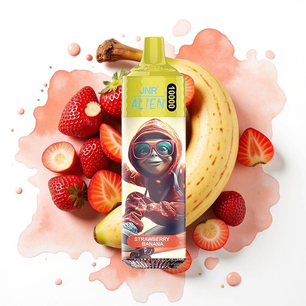 JNR Alien 10000 Puffs Elektronisk Sigarett Jordbær Banan 20ml 850mAh Type-C