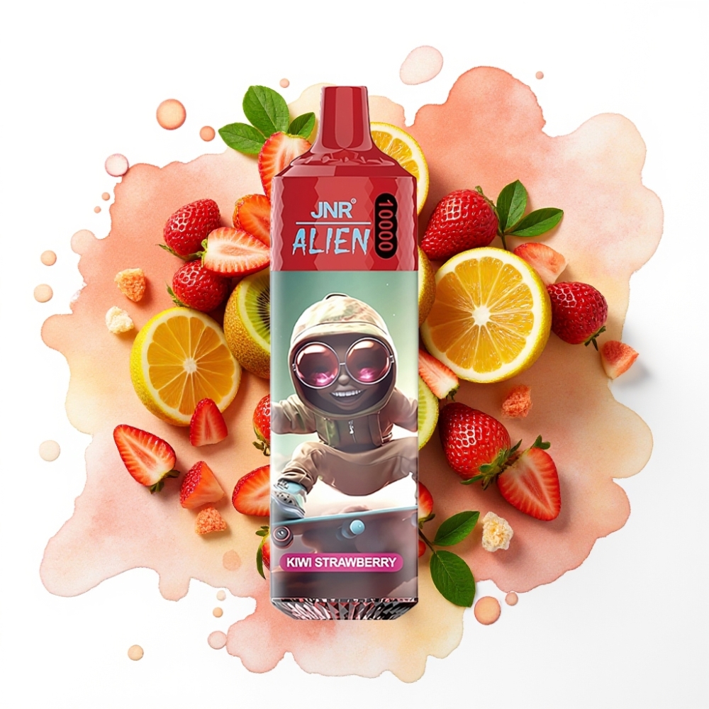 JNR Alien 10000 Puffs Engangsvape Kiwi Jordbær – 10000 puffs, 850mAh, Type-C
