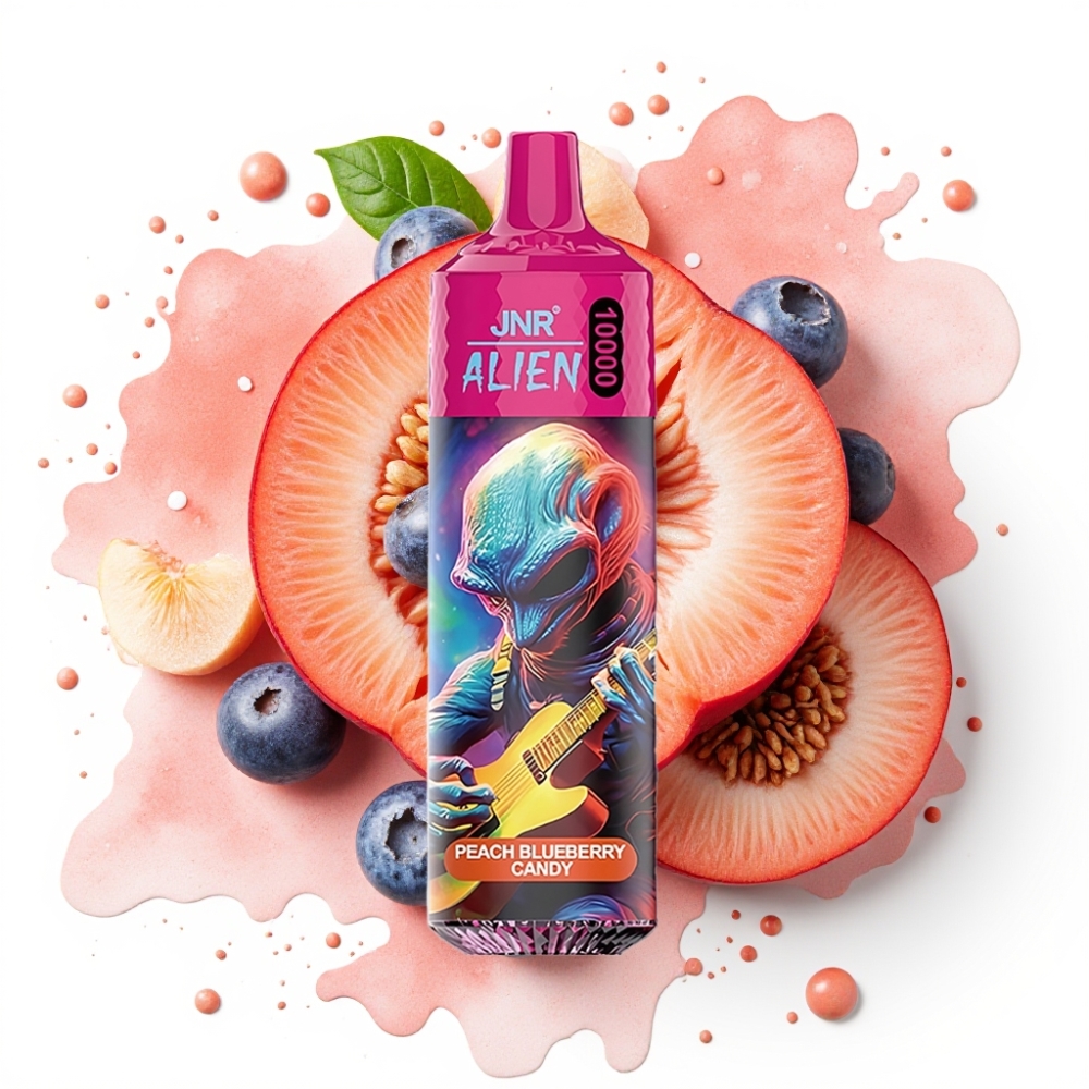 JNR Alien 10000 Puffs Fersken Blåbær Candy 850mAh 20ml Type-C