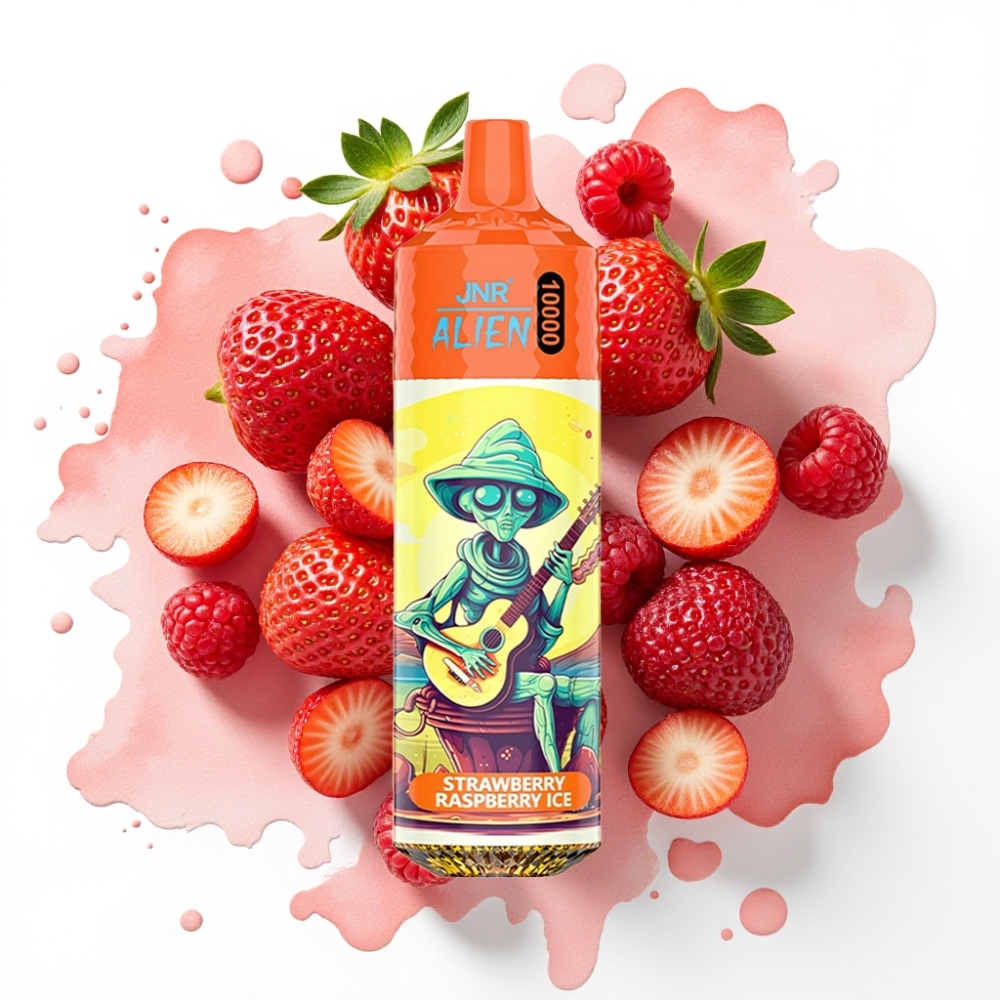 JNR Alien 10000 Puffs Jordbær Bringebær Is 850mAh 20ml Type-C