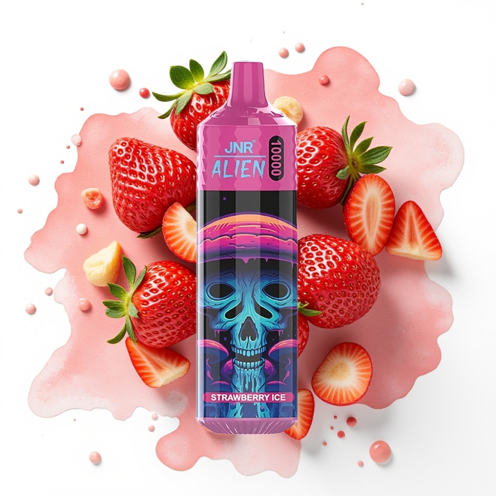 JNR Alien 10000 Puffs Jordbær Is – 850mAh, 20ml, Type-C