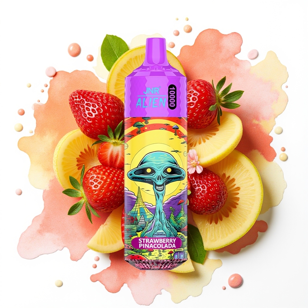 JNR Alien 10000 Puffs Jordbær Pina Colada – 850mAh, 20ml, Type-C