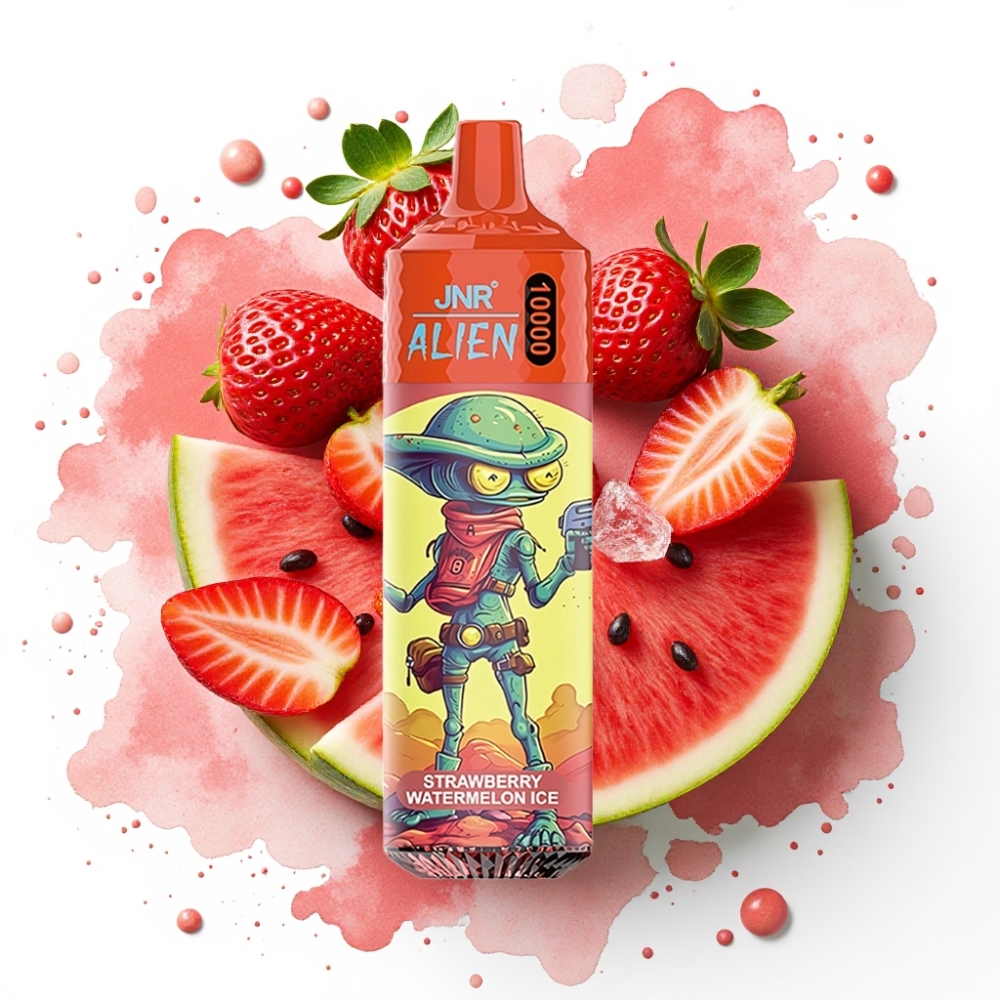 JNR Alien 10000 Puffs Jordbær Vannmelon Is 850mAh 20ml Type-C