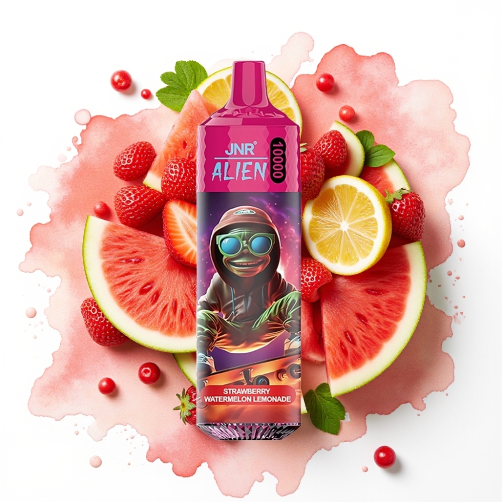 JNR Alien 10000 Puffs Jordbær Vannmelon Lemonade 850mAh 20ml Type-C