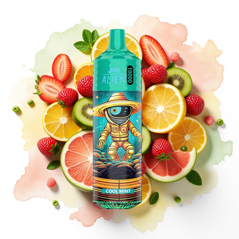 JNR Alien 10000 Puffs Kjølig Mynte 850mAh 20ml Type-C