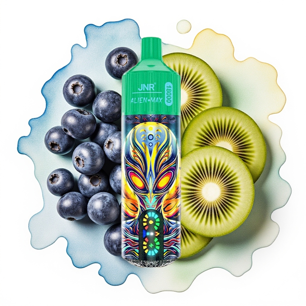 JNR Alien Max 18000 Puffs Blåbær Kiwi – 20 smaker, 28ml, 850mAh