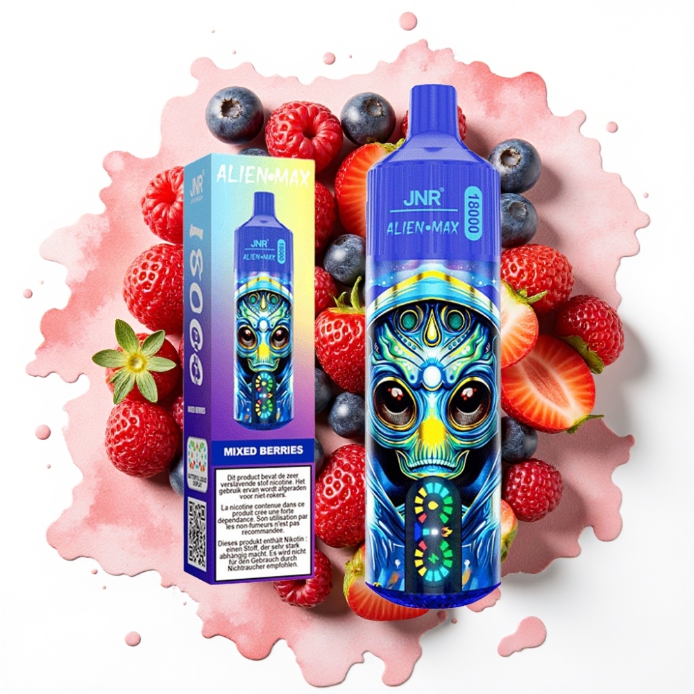 JNR Alien Max 18000 Puffs Blandede Bær – 28ml, 850mAh, Type-C