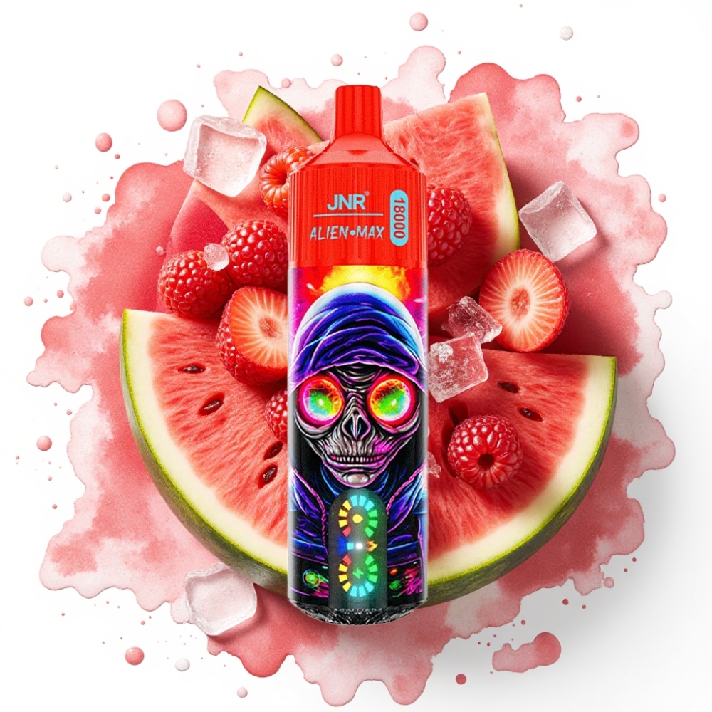 JNR Alien Max 18000 Puffs Bringebær Vannmelon Is – 28ml, 850mAh, Type-C