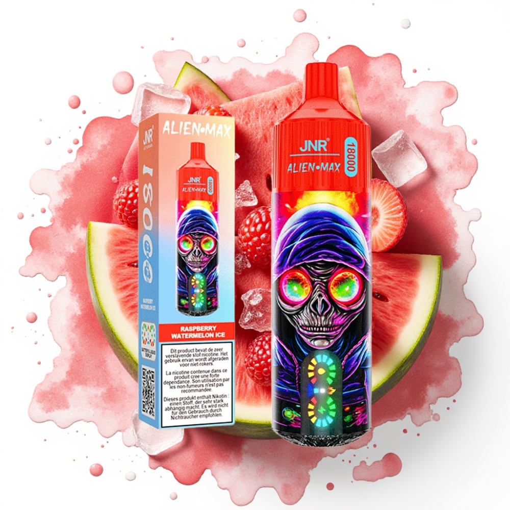 JNR Alien Max 18000 Puffs Bringebær Vannmelon Is – 28ml, 850mAh, Type-C