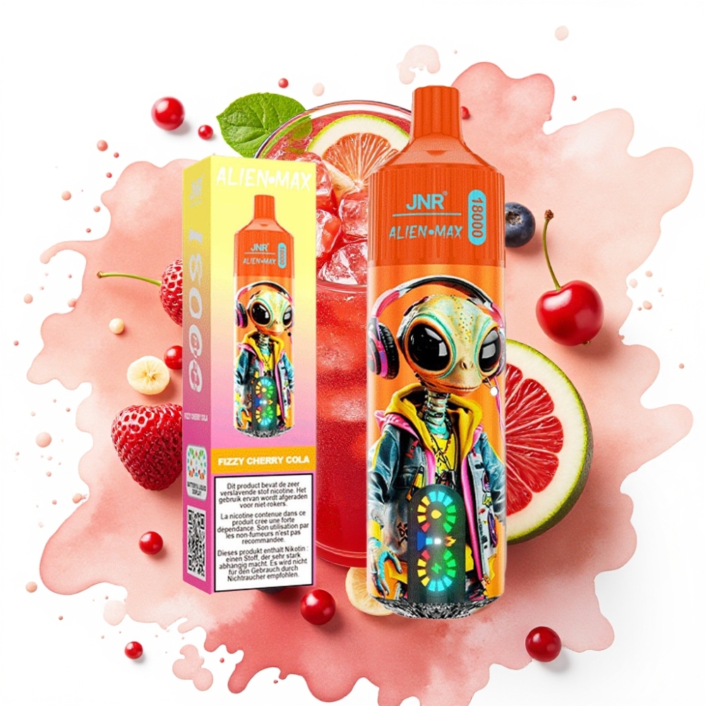 JNR Alien Max 18000 Puffs Fizzy Cherry Cola – 20 smaker, 850mAh, 28ml