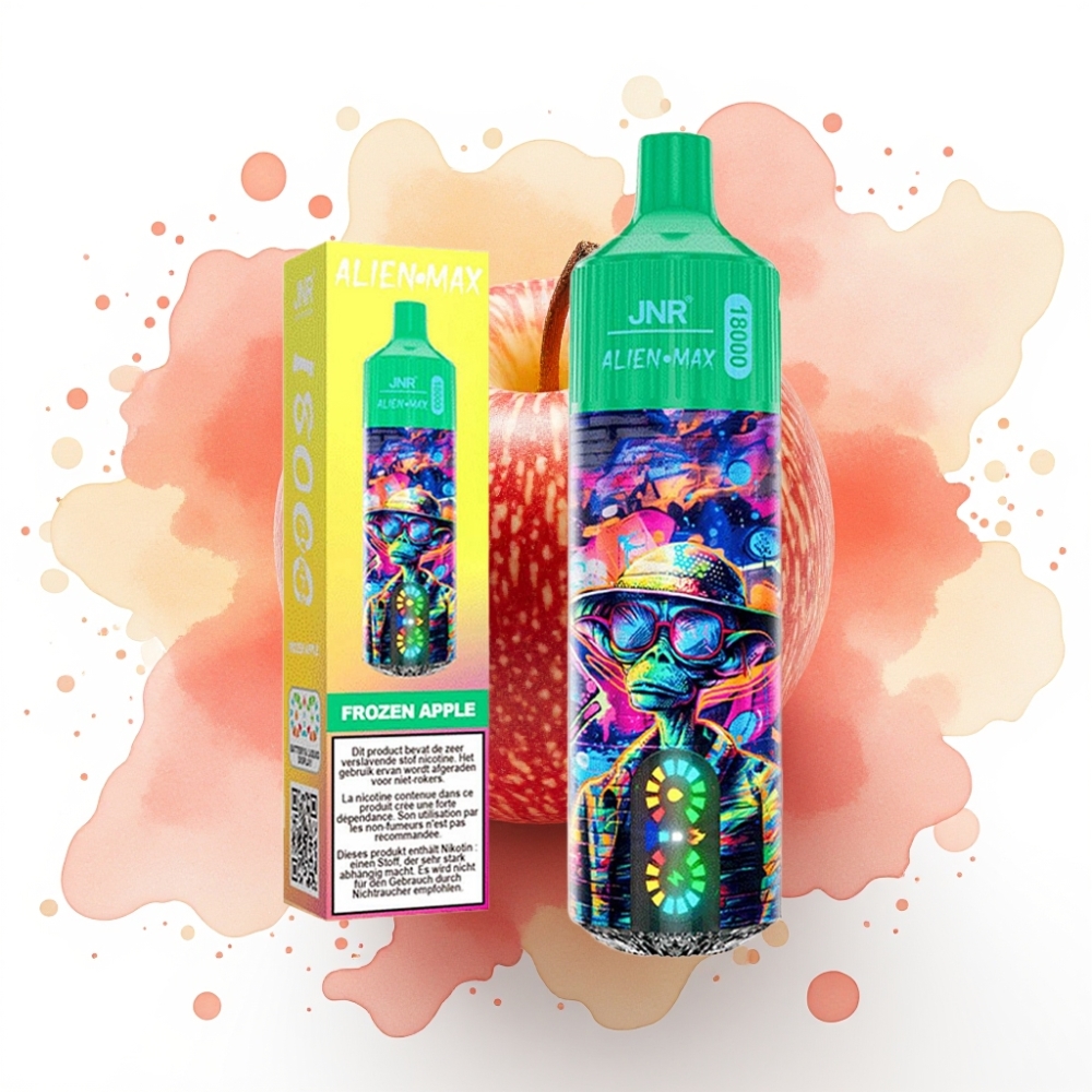 JNR Alien Max 18000 Puffs Fryset Eple – 28ml, 850mAh, Type-C