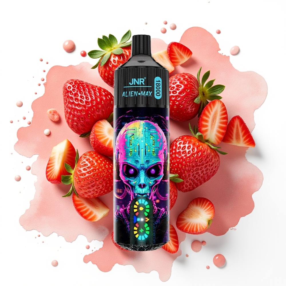 JNR Alien Max 18000 Puffs Hubba Bubba Jordbær – 20 smaker, 28ml, Type-C
