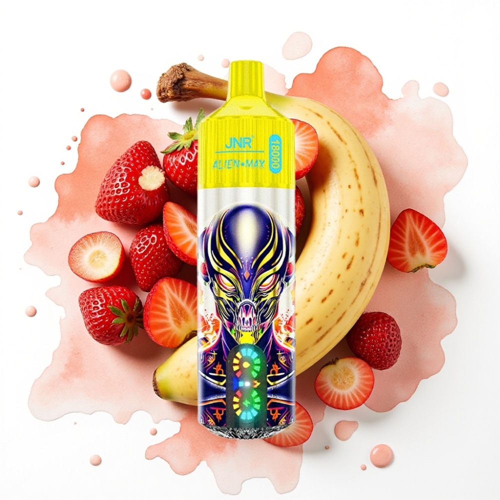 JNR Alien Max 18000 Puffs Jordbær Banan, 28ml, 850mAh, Type-C