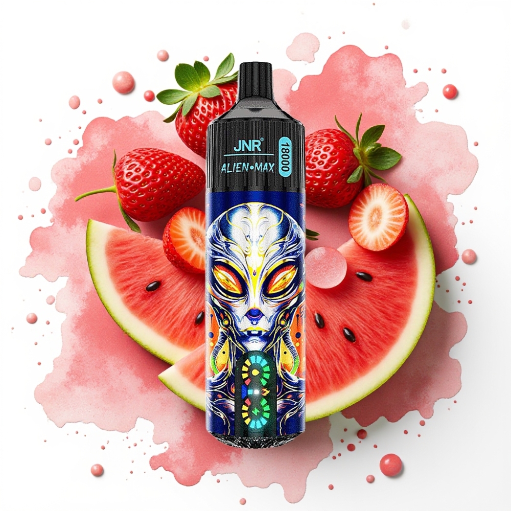 JNR Alien Max 18000 Puffs Jordbær Vannmelon Bubblegum – 28ml, 850mAh, Type-C