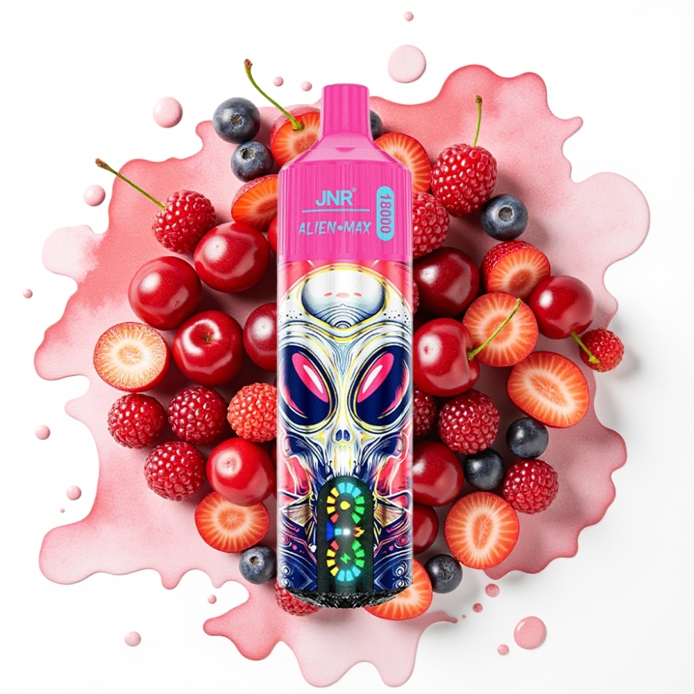 JNR Alien Max 18000 Puffs Kirsebær Bær – 28ml, 850mAh, Type-C