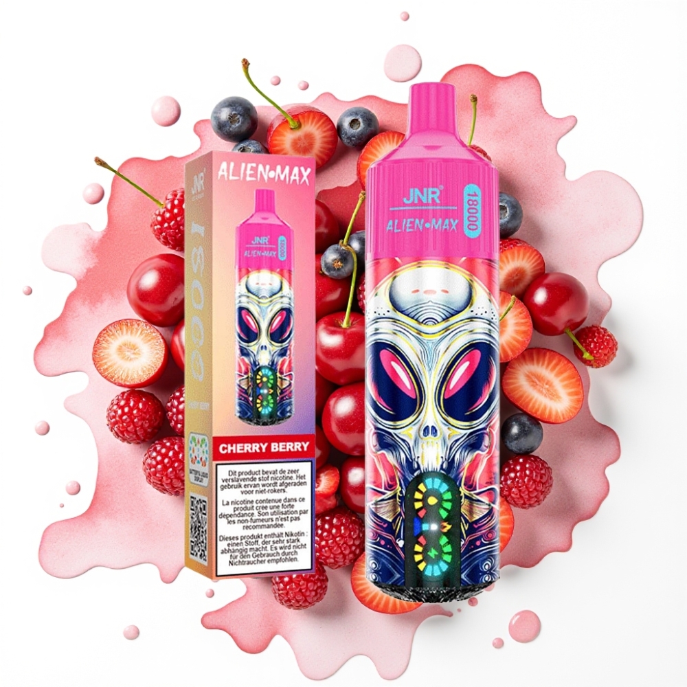 JNR Alien Max 18000 Puffs Kirsebær Bær – 28ml, 850mAh, Type-C