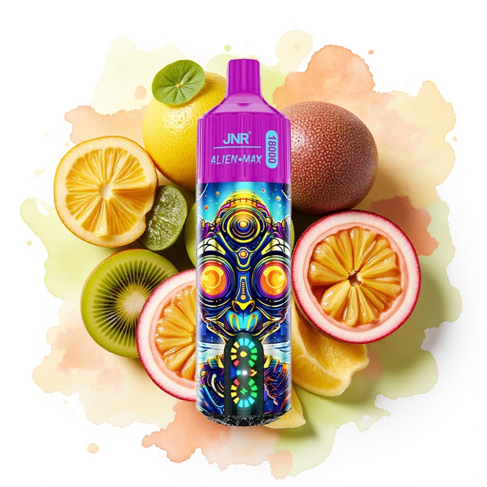 JNR Alien Max 18000 Puffs Kiwi Pasjonsfrukt Guava – 20 smaker, 28ml, 850mAh