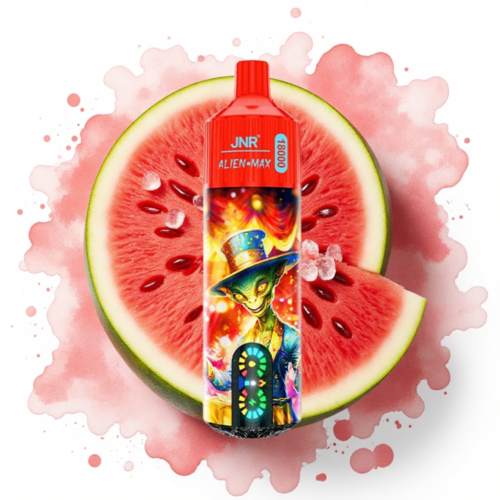 JNR Alien Max 18000 Puffs Vannmelon Is, 20 smaker, 850mAh, 28ml