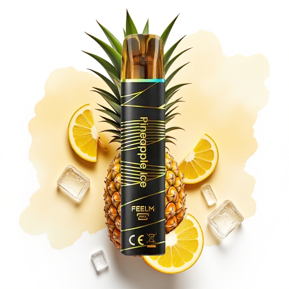 JNR Black&Golden 600+200 Puffs Engangs Vape Ananas Is, 800 Puffs, 550mAh