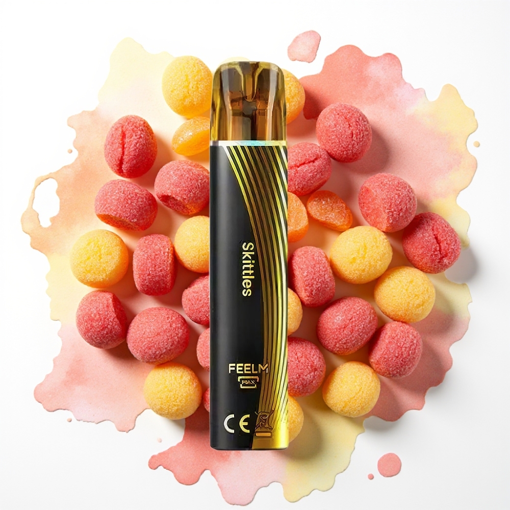 JNR Black&Golden 600+200 Puffs Engangs Vape Skittles – 800 Puffs, 550mAh, 2ml