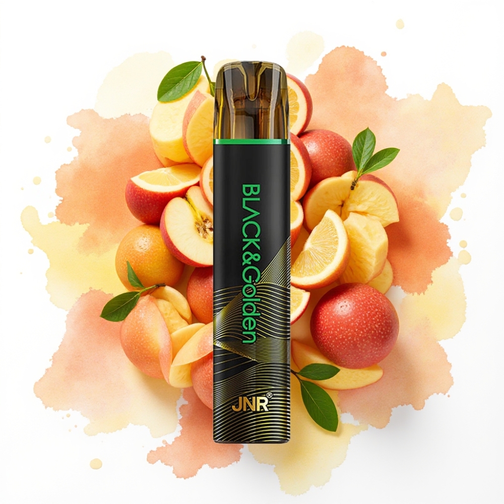 JNR Black&Golden 600+200 Puffs Engangs Vape Sur Eple – 800 Puffs, 2ml, 2% Nikotin