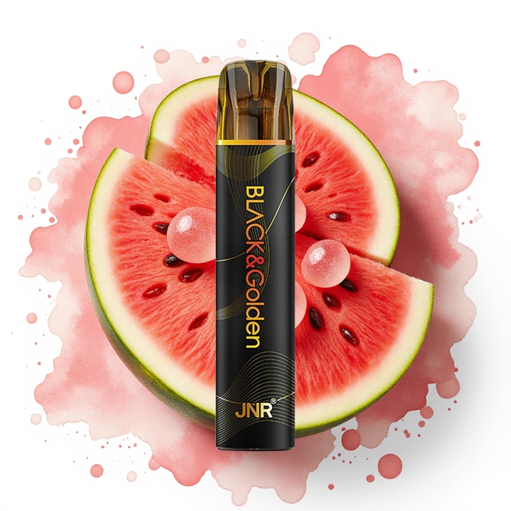 JNR Black&Golden 600+200 Puffs Engangs Vape Vannmelon Tyggegummi 800 Puffs 550mAh