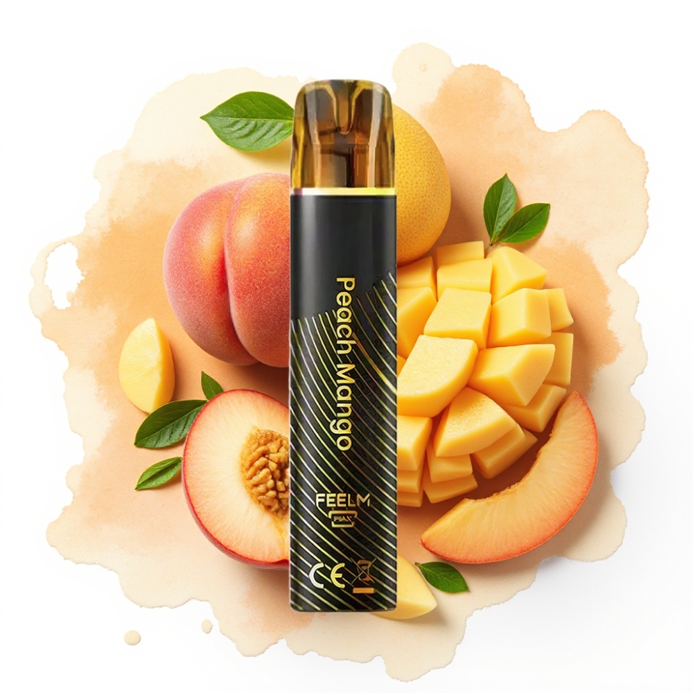 JNR Black&Golden 600+200 Puffs Engangsdamp Fersken Mango 800 Puffs, 550mAh, 2ml