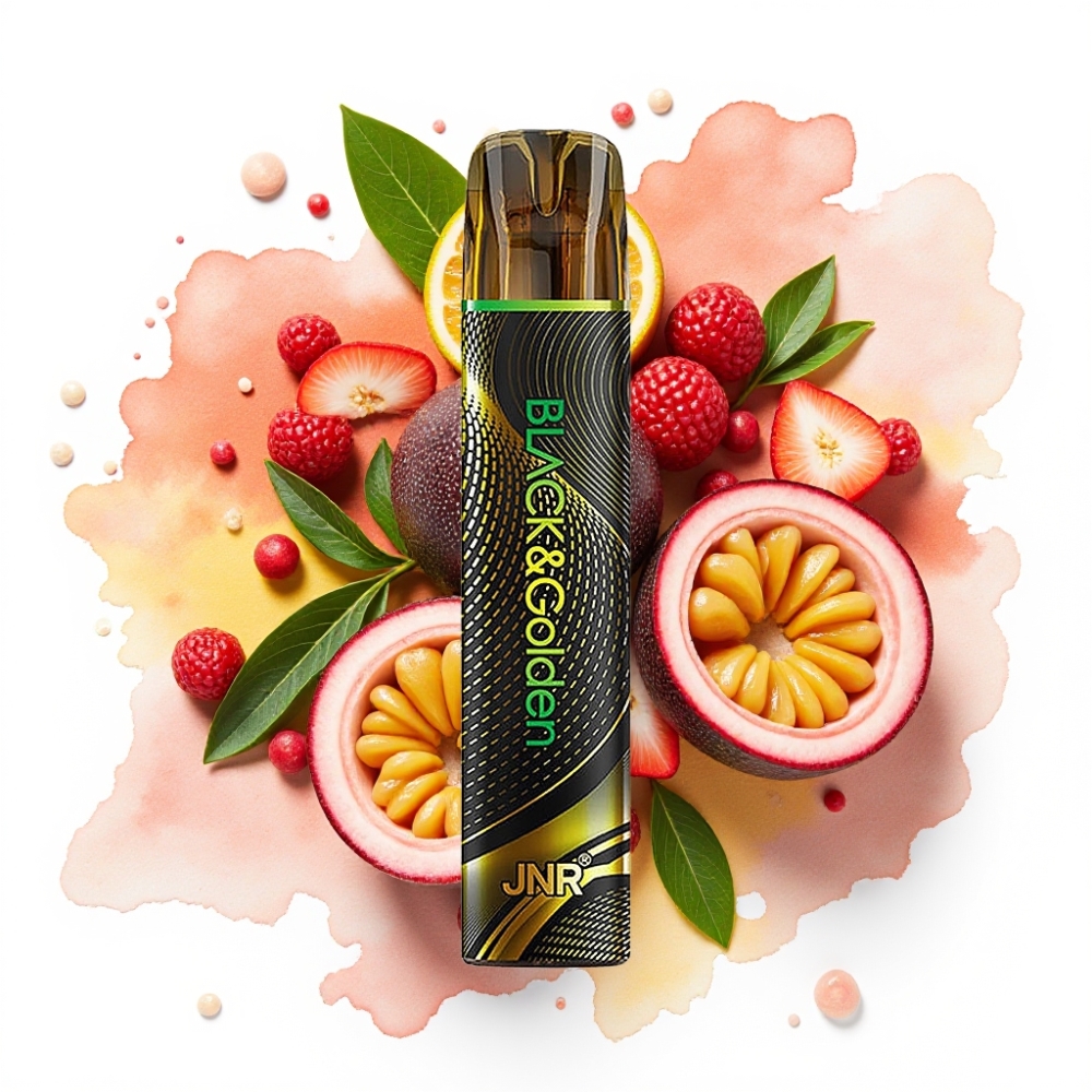 JNR Black&Golden 600+200 Puffs Engangsdamp Passion Monster 800 Puffs 550mAh