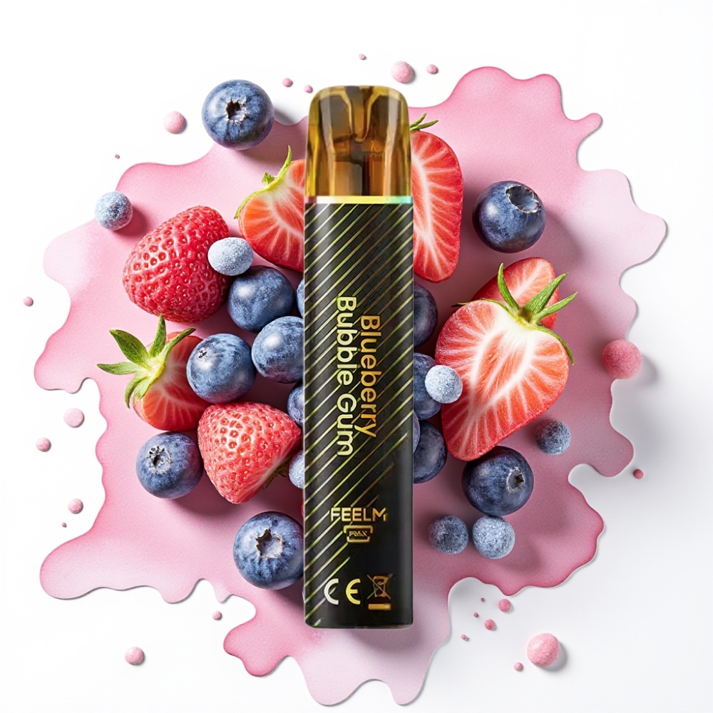 JNR Black&Golden Engangsdamper 800 Puffs, Blåbær Tyggegummi, 550mAh, 2ml