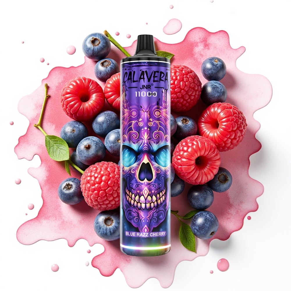 JNR Calavera 11000 Puffs Disposable Vape Blå Bringebær Kirsebær, 21ml, 850mAh