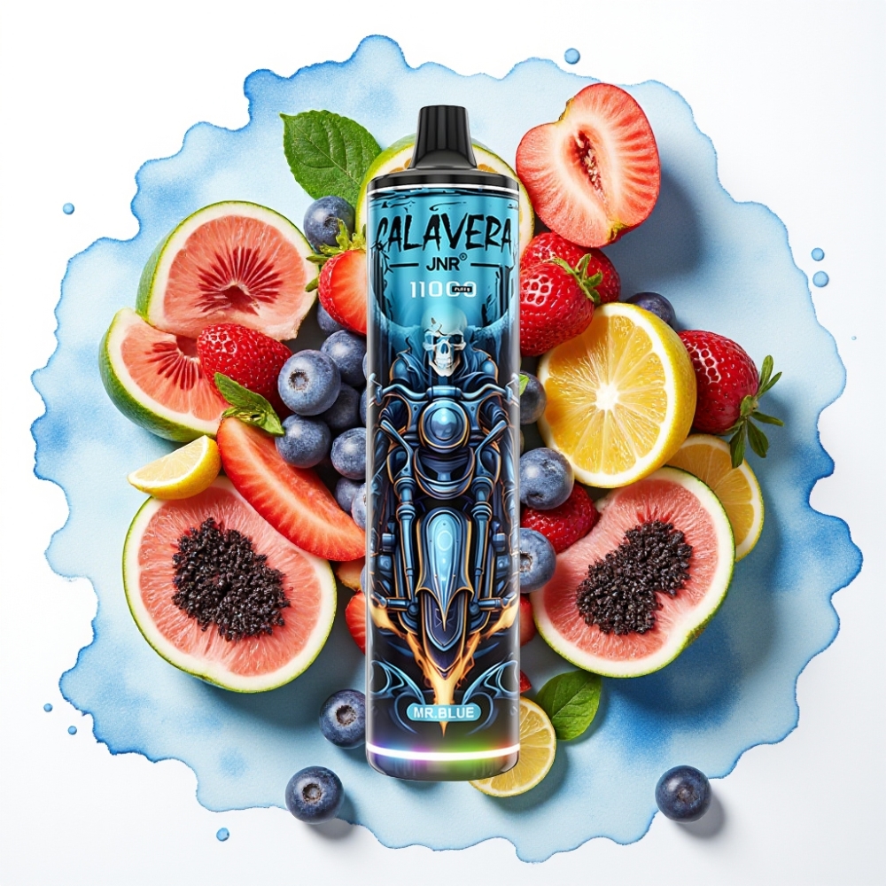 JNR Calavera 11000 Puffs Disposable Vape Mr Blå – 850mAh, 21ml, 1.0ohm