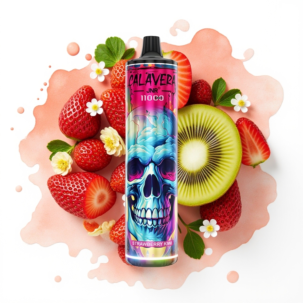 JNR Calavera 11000 Puffs Engangsvape Jordbær Kiwi – 21ml, 850mAh, Type-C