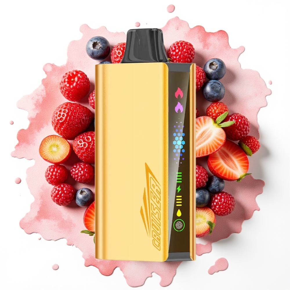 JNR Cruiser 12000 Puffs Ladesystem Engangs Vape – Blandet Bær, 25ml, 3500 mAh, 1.2ohm