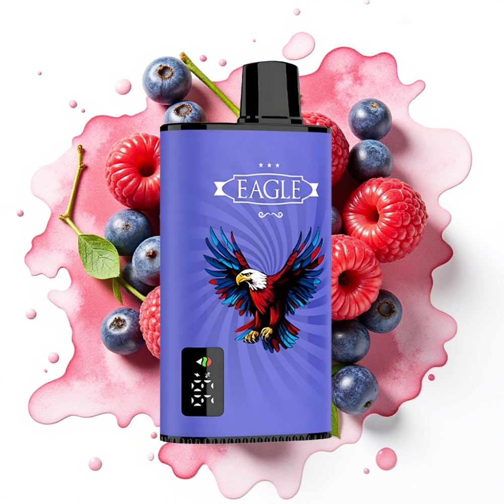 JNR EAGLE Smart 23000 Puffs Disposable Vape Blå Bringebær Kirsebær – 25ml, 2 %, 750mAh
