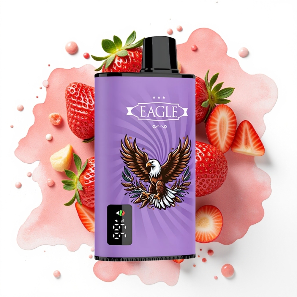 JNR EAGLE Smart 23000 Puffs Disposable Vape Jordbær Is – 25ml, 750mAh, Type-C