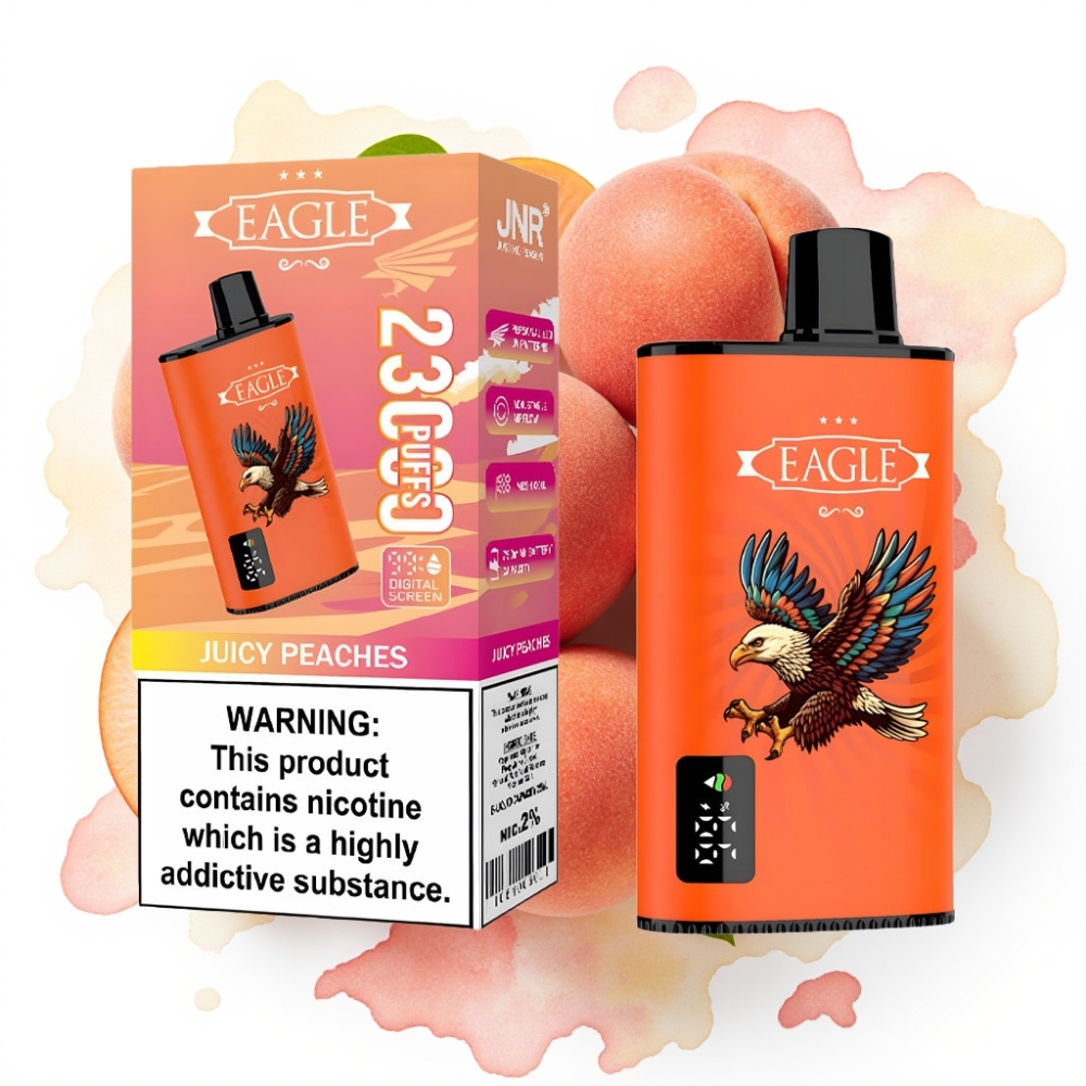 JNR EAGLE Smart 23000 Puffs Disposable Vape Saftige Fersken, 25ml, 2% nikotin