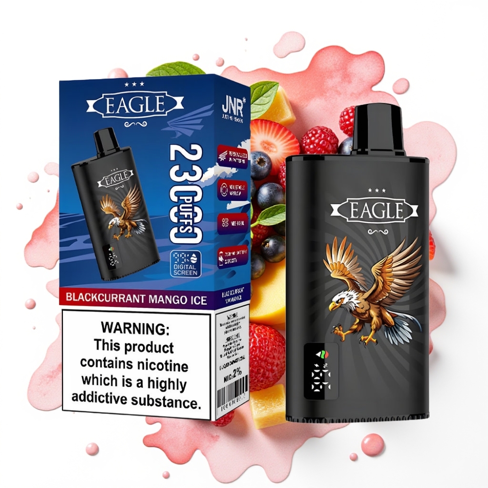 JNR EAGLE Smart 23000 Puffs Disposable Vape Solbær Mango Is 25ml 2% 750mAh