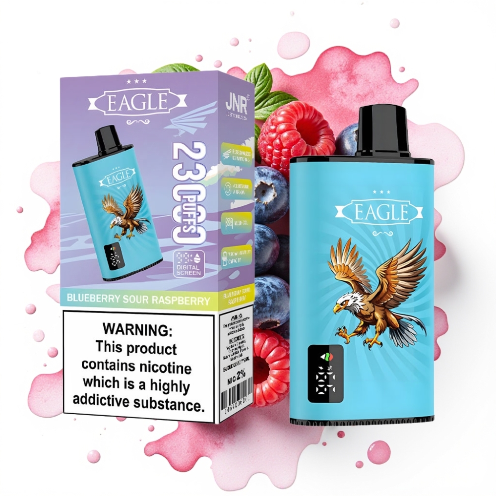 JNR EAGLE Smart 23000 Puffs Engangs Vape Blåbær Sur Bringebær 25ml 750mAh