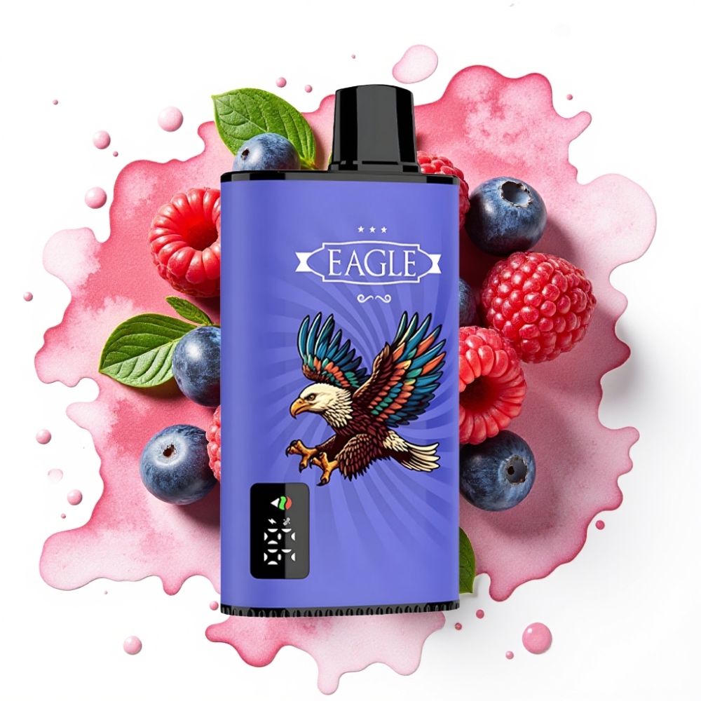 JNR EAGLE Smart 23000 Puffs Engangsdamp Blåbær Bringebær Kirsebær 25ml 750mAh
