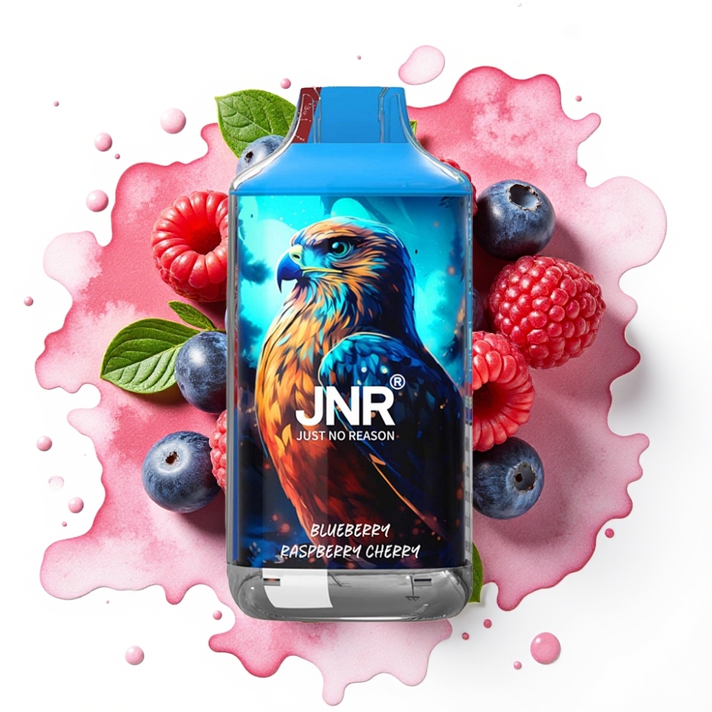 JNR Falcon 16000 Puffs Blåbær Bringebær Kirsebær 22ml 850mAh Type C