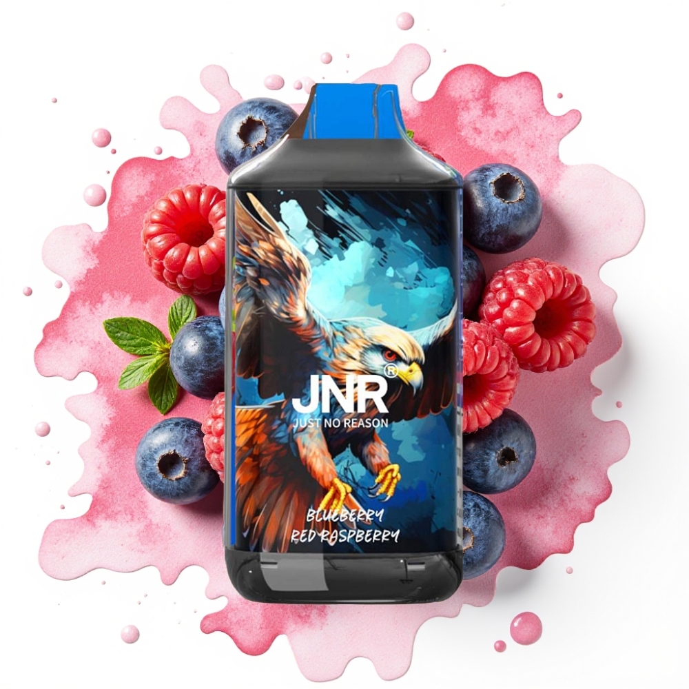 JNR Falcon 16000 Puffs Blåbær Rød Bringebær – 850mAh, 22ml, Dual Mesh Coil