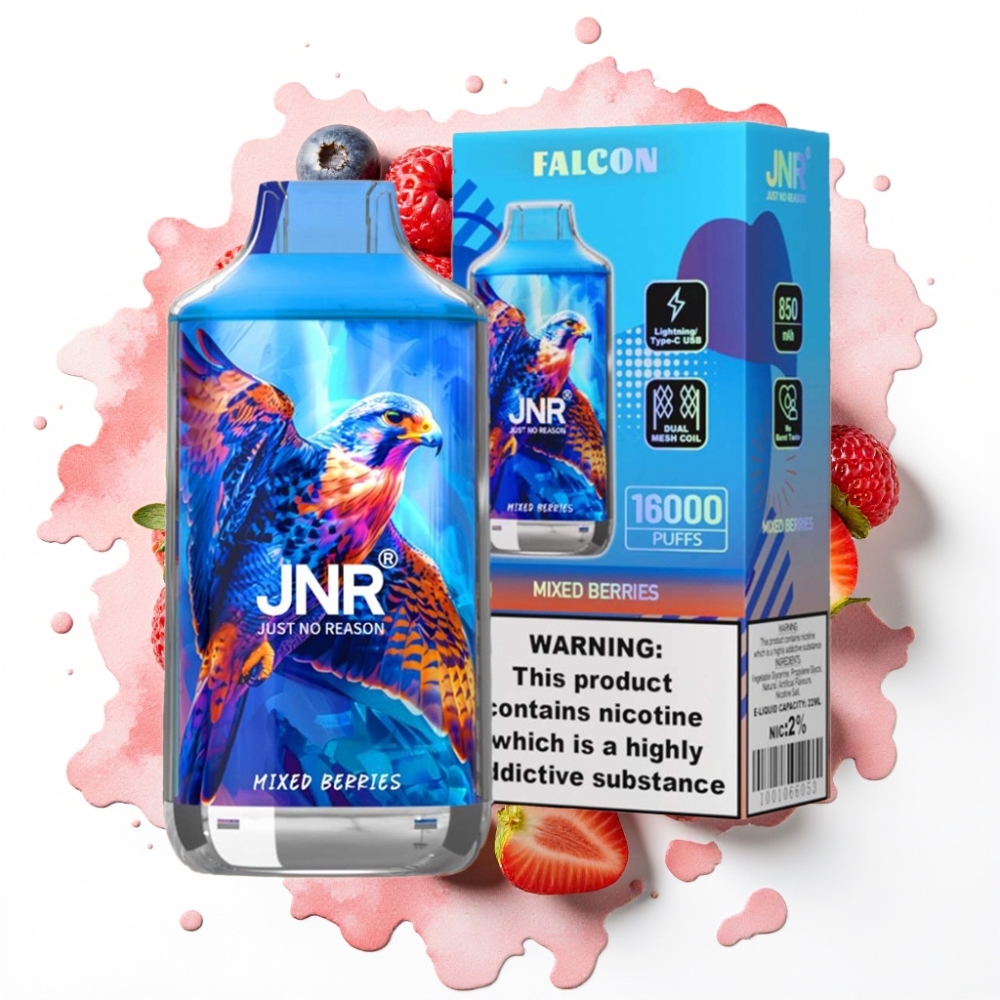 JNR Falcon 16000 Puffs Blandede Bær – 22ml, 850mAh, Type C