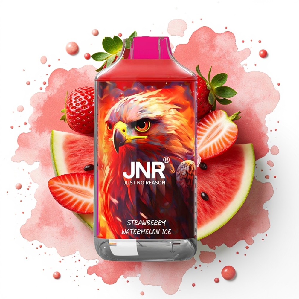 JNR Falcon 16000 Puffs Disposable Vape Jordbær Vannmelon Is – 850mAh, 22ml, Dual Mesh Coil
