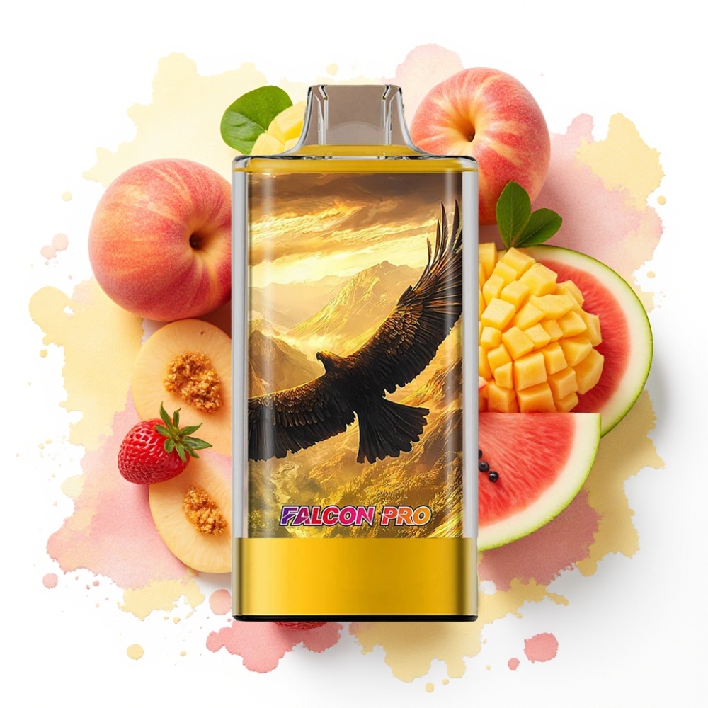 JNR Falcon Pro 28000 Disposable Vape Fersken Mango Vannmelon – 30ml/950mAh/28000 Puffs