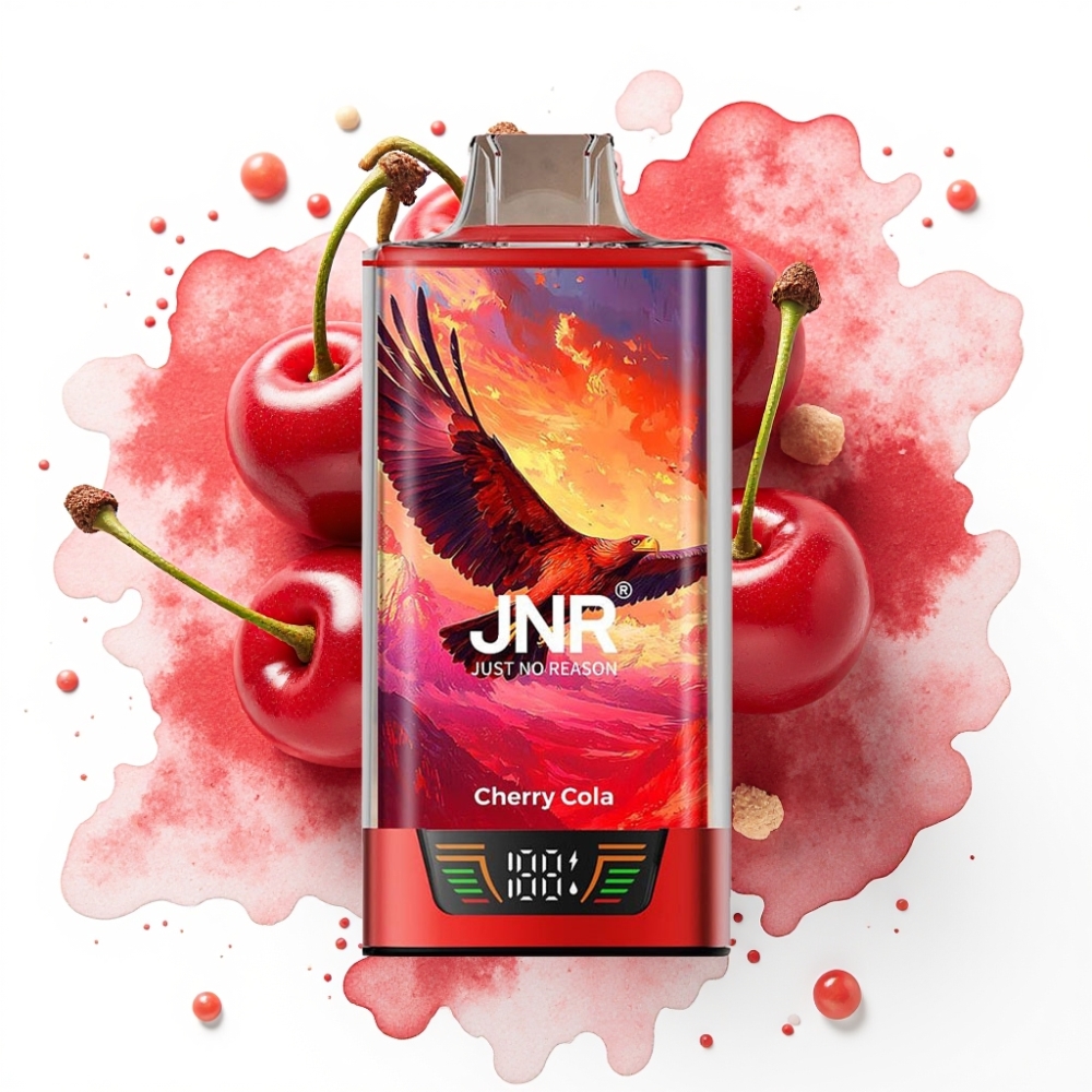 JNR Falcon Pro 28000 Engangs Vape Kirsebær Cola, 30ml, 28000 Puff, 5% Nikotin