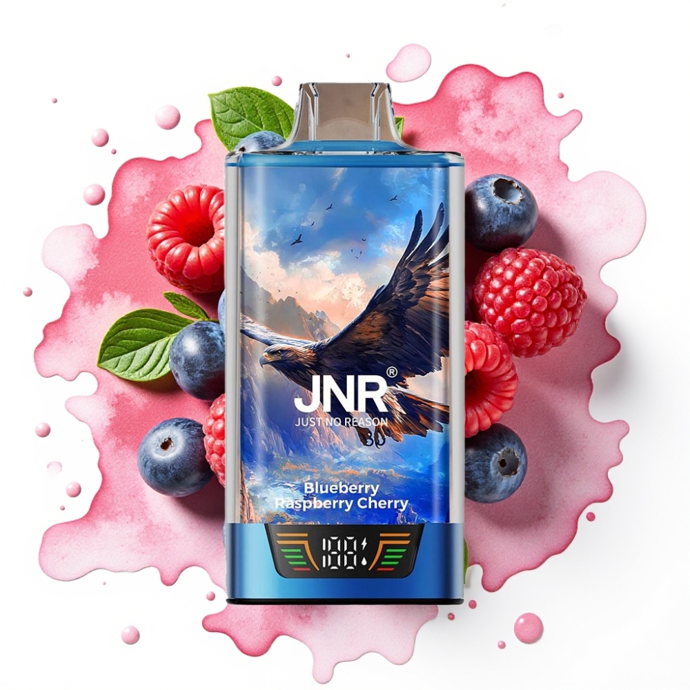 JNR Falcon Pro 28000 Engangsvape Blåbær Bringebær Kirsebær – 30ml/950mAh/5%