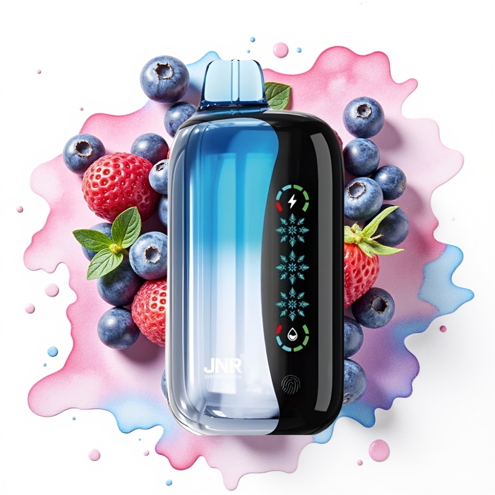 JNR Flex Ice 21000 Puffs Disposable Vape Blåbæris, 26ml, 1.2 Ohm Dual Mesh