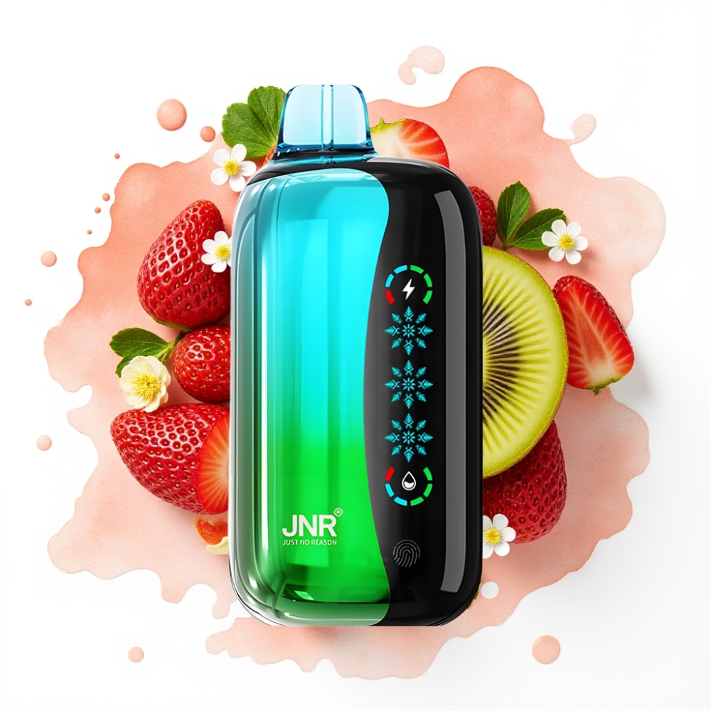 JNR Flex Ice 21000 Puffs Engangs Vape Jordbær Kiwi – 26ml, 1.2 Ohm, Type-C